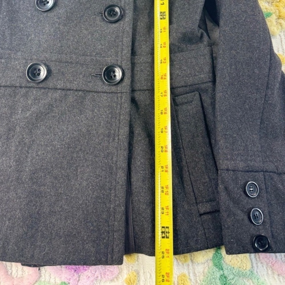 American Rag Co vtg Womens Double Breasted Peacoat Gray Wool Blend Size Medium - Picture 4 of 10
